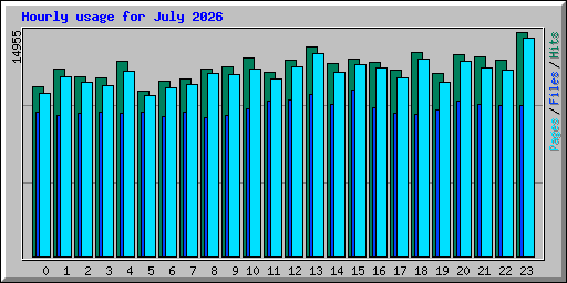 Hourly usage for July 2026
